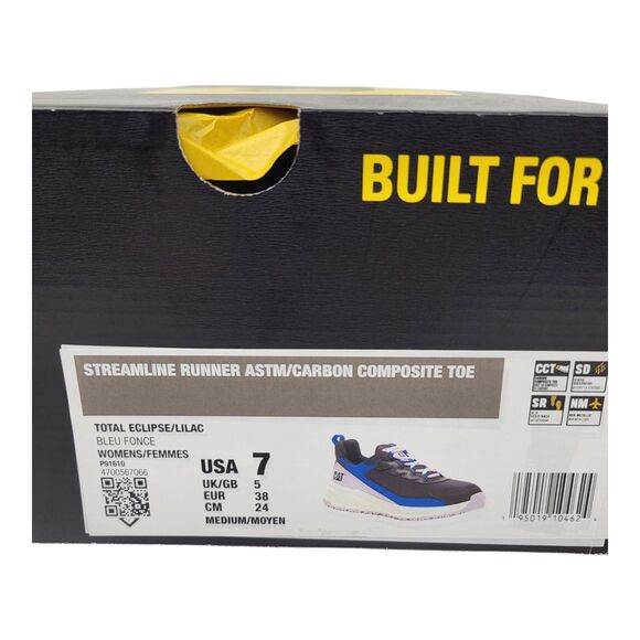 Cat Streamline 2.0 ASTM Composite Toe Women's Safety Shoe Size 7 Black Purple - Picture 10 of 11